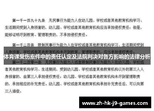 体育课受伤案件中的责任认定及法院判决对各方影响的法律分析 体育课受伤案件中的责任认定及法院判决对各方影响的法律分析